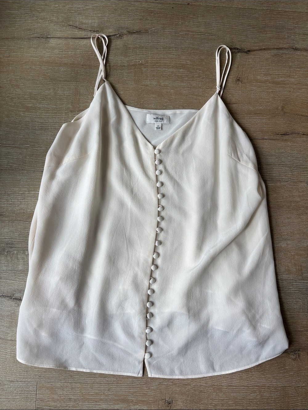 Aritzia 100% Silk Button-Front Cami